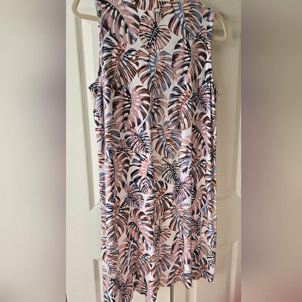 J. Jill Floral Leaf Print Dress - Wearever Collection - Picture 5 of 5